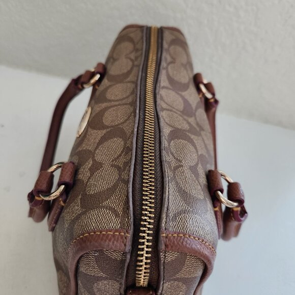 Euc Coach Rowan Signature C's Leather Shoulder Bag Satchel Purse - Picture 7 of 12